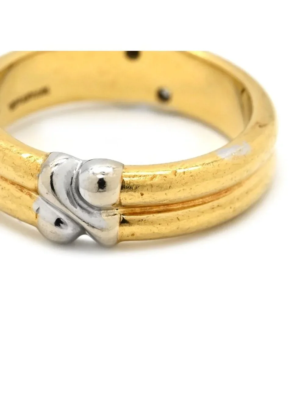 Tiffany & Co Ring Signature Diamond Yellow Gold White T& 18k YG WG